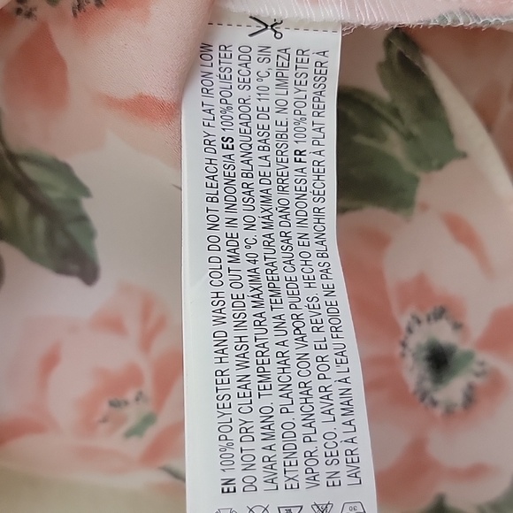 Forever 21 Floral Pink Layered Spaghetti Straps Women's Top S - Picture 7 of 10